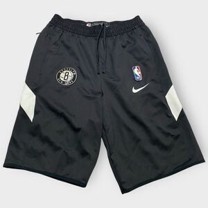 Nike NBA Brooklyn Nets Therma Flex Black Shorts Mens Size M-Tall AV1043-010 New
